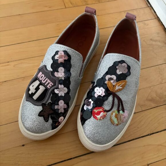 SOLD // Coach Sparkly Slip-On Sneakers BNWT - Picture 4 of 6